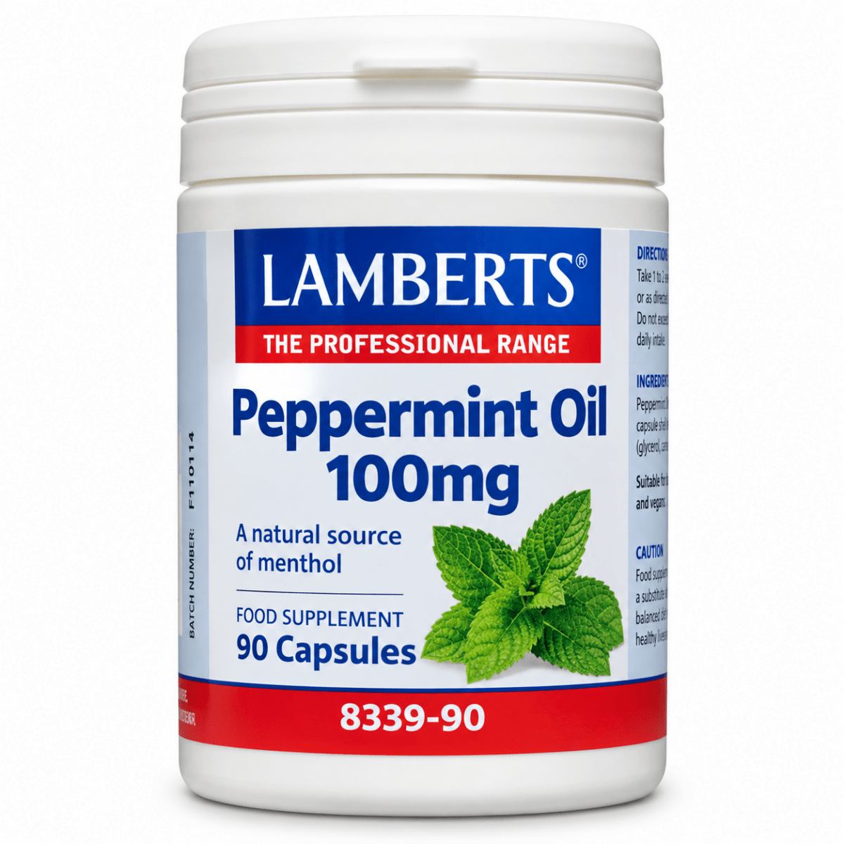 Lamberts Peppermint Oil 100 mg – 90 Capsules - Médetone