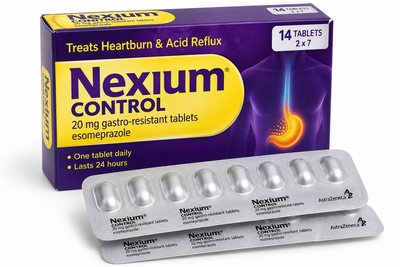 Nexium Control 20 mg – 7 maagsapresistente tabletten