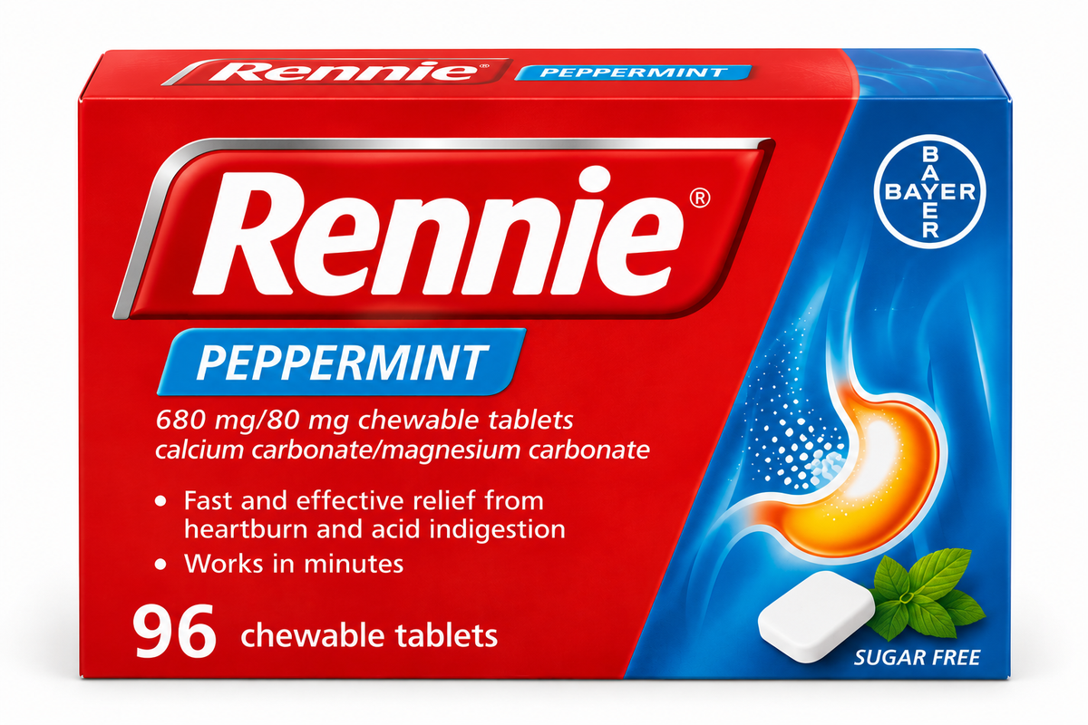 Rennie Pepermunt 680 mg/80 mg kauwtabletten