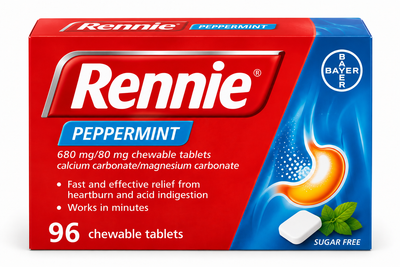 Rennie Pepermunt 680 mg/80 mg kauwtabletten
